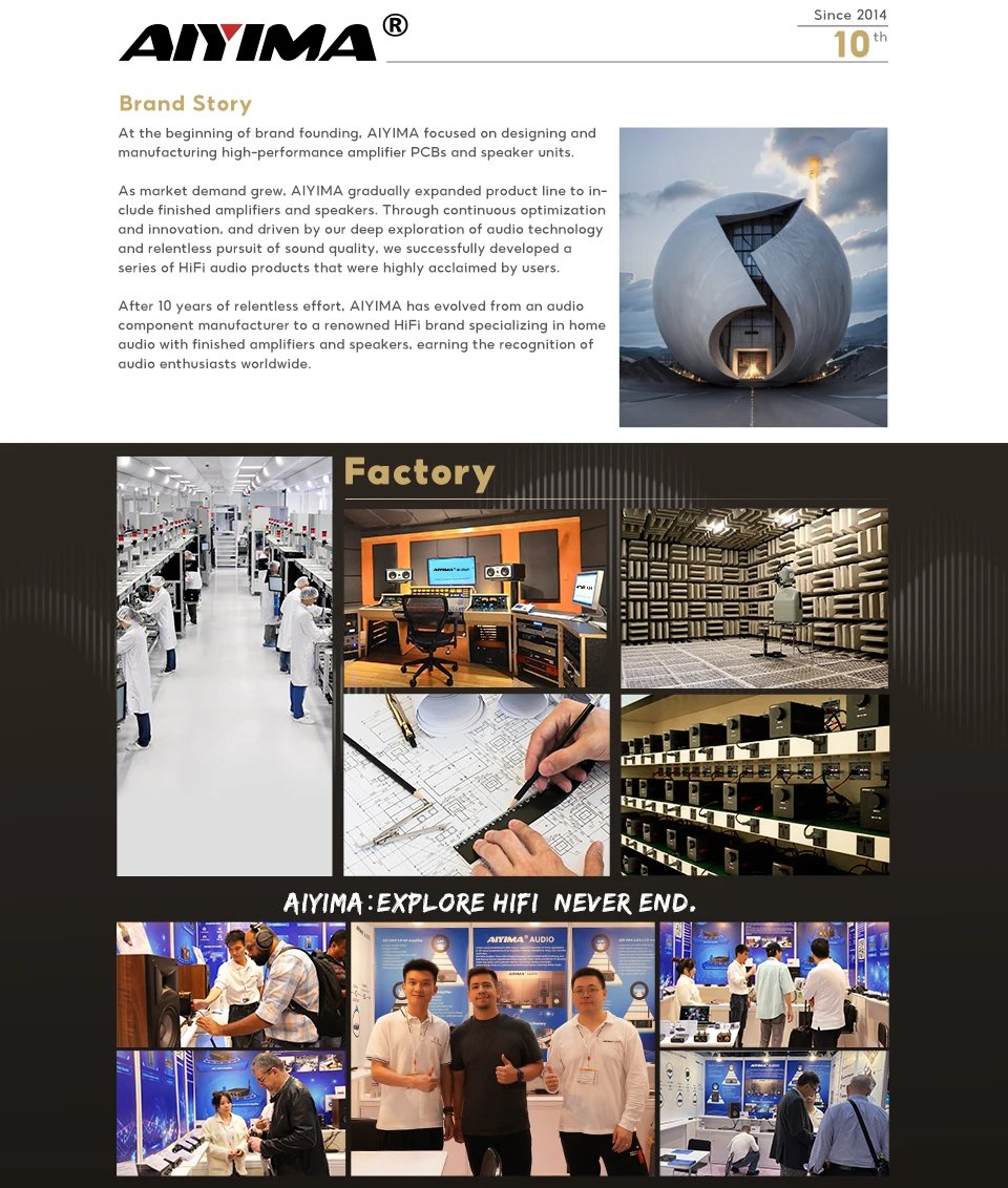 AIYIMA A07 MAX TPA3255 Audio Power Amplifier 2.0 Stereo Amplify 300Wx2 PBTL Mono Sound Amplifier 600W Home Speaker Amplificador