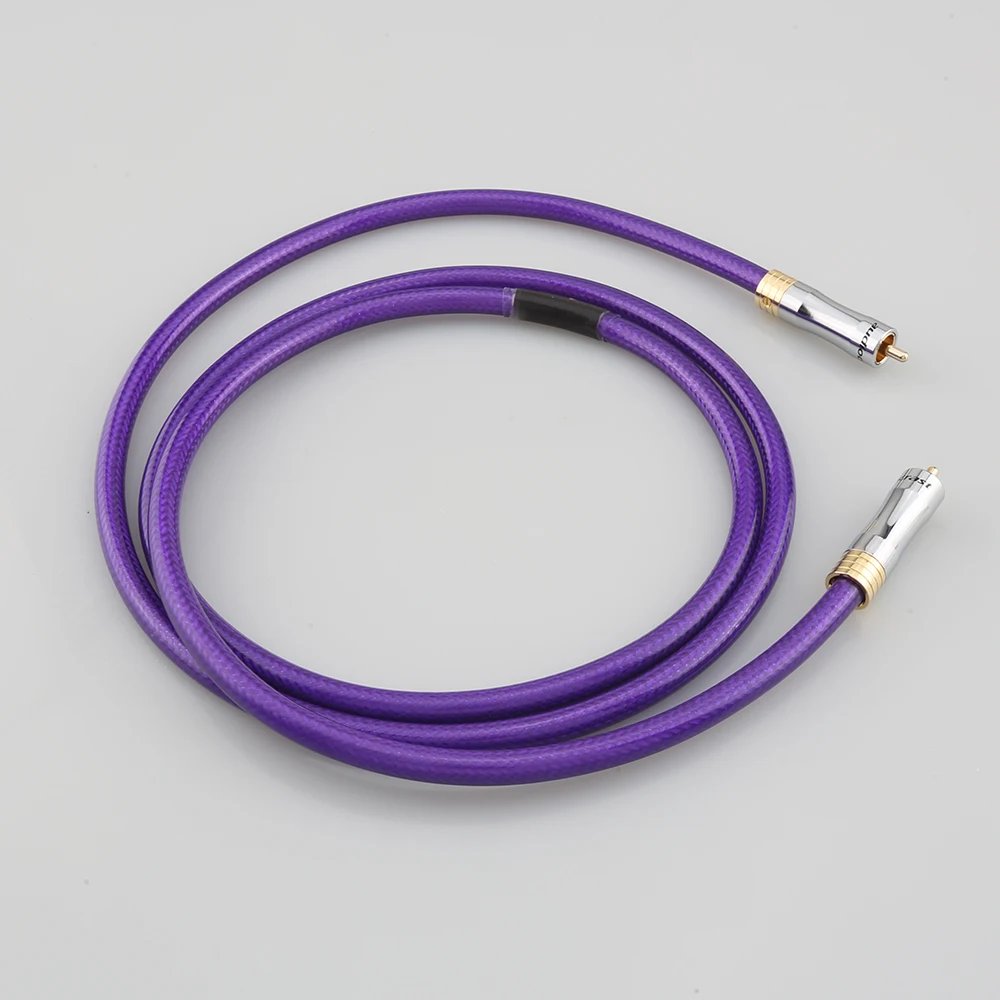 High Quality OCC 75 Ohms HiFi Coaxial Audio Cable Sliver Plated Digital Audio Coaxial Cable RCA To RCA DAC CD High Quality OCC 75 Ohms HiFi Coaxial Audio Cable Sliver Plated Digital Audio Coaxial Cable RCA To RCA DAC CD