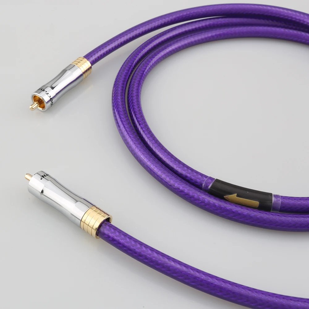 High Quality OCC 75 Ohms HiFi Coaxial Audio Cable Sliver Plated Digital Audio Coaxial Cable RCA To RCA DAC CD High Quality OCC 75 Ohms HiFi Coaxial Audio Cable Sliver Plated Digital Audio Coaxial Cable RCA To RCA DAC CD