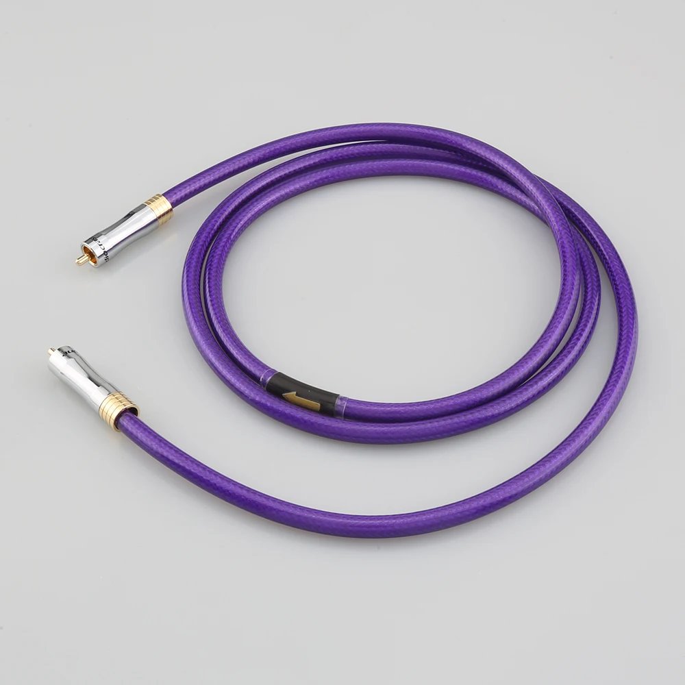 High Quality OCC 75 Ohms HiFi Coaxial Audio Cable Sliver Plated Digital Audio Coaxial Cable RCA To RCA DAC CD - Image 2