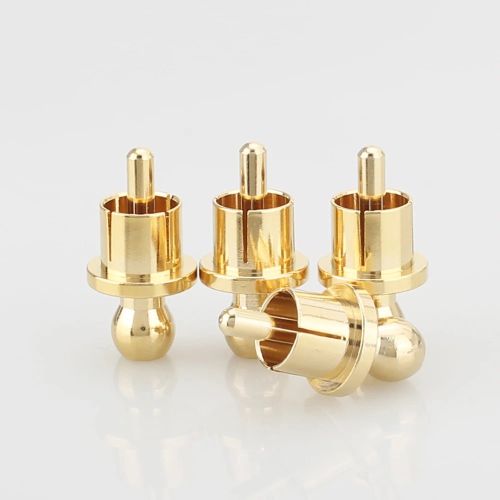 10pcs x Noise Stopper Gold / Rhodium Plated Copper Cap Dust Protector RCA Plug Caps - Image 4