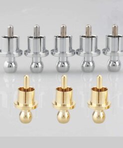 10pcs x Noise Stopper Gold / Rhodium Plated Copper Cap Dust Protector RCA Plug Caps