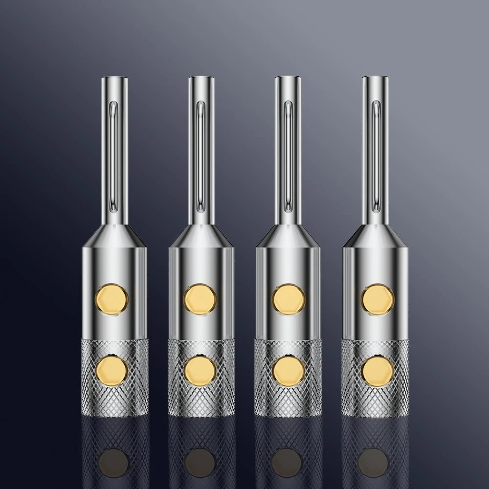 VB401R Viborg Audio 99.99% Pure copper Quality Rhodium plated Connector Amplifier Terminal Banana Speaker Plug Jack VB401R Viborg Audio 99.99% Pure copper Quality Rhodium plated Connector Amplifier Terminal Banana Speaker Plug Jack