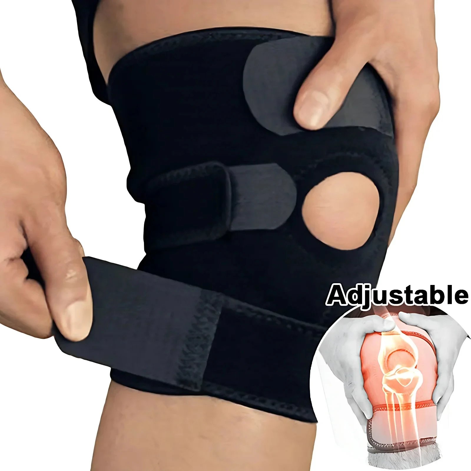 1PC Orthopedic Knee Pad Knee Brace Support Joint Pain Relif Patella Protector Adjustable Sport Kneepad Guard Meniscus Ligament 1PC Orthopedic Knee Pad Knee Brace Support Joint Pain Relif Patella Protector Adjustable Sport Kneepad Guard Meniscus Ligament
