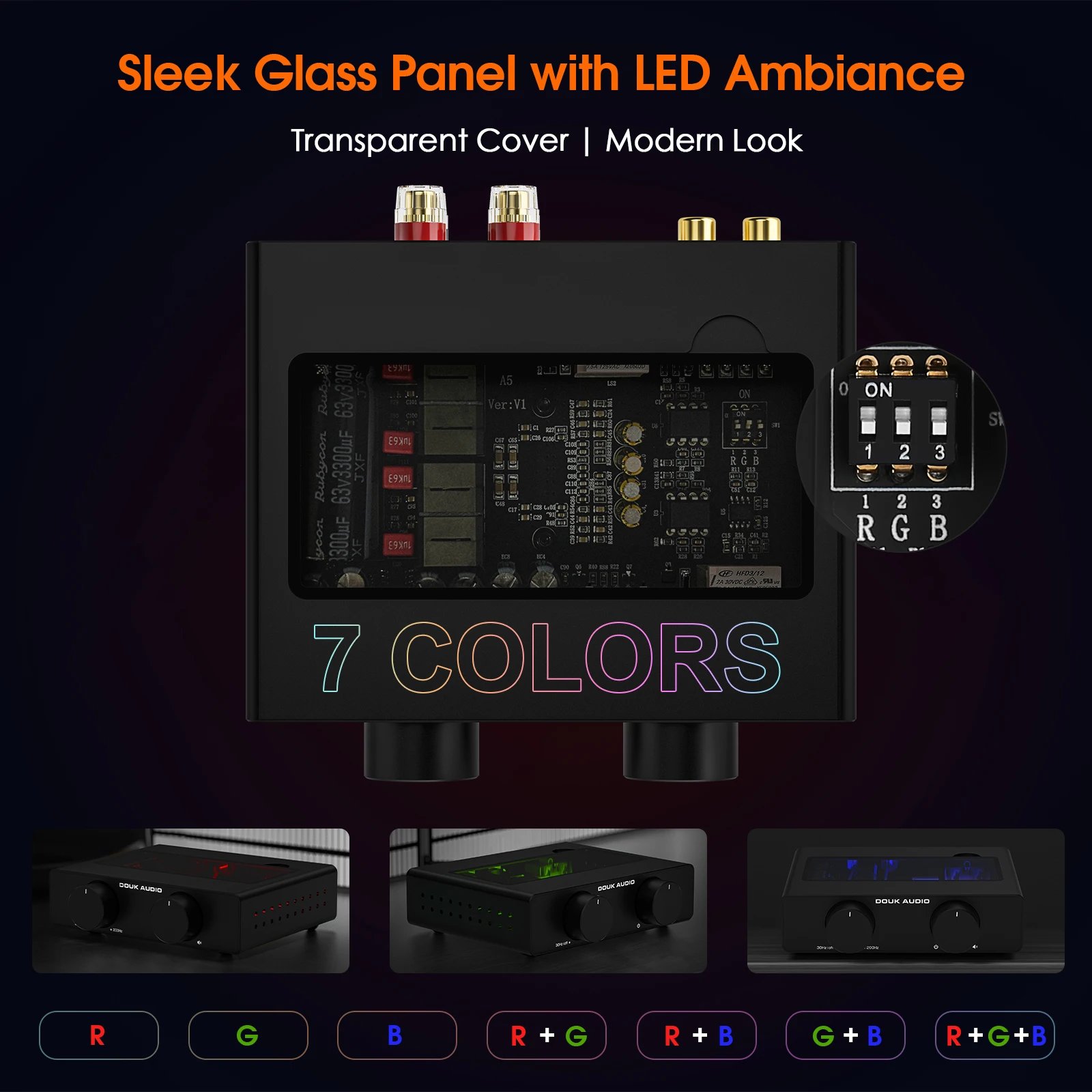 Douk Audio A5 TPA3255 Stereo Amp HiFi Audio Class D Amplifier High-Pass Filter Home Power Desk Amp 300W with 32V/5A Power Supply Douk Audio A5 TPA3255 Stereo Amp HiFi Audio Class D Amplifier High-Pass Filter Home Power Desk Amp 300W with 32V/5A Power Supply