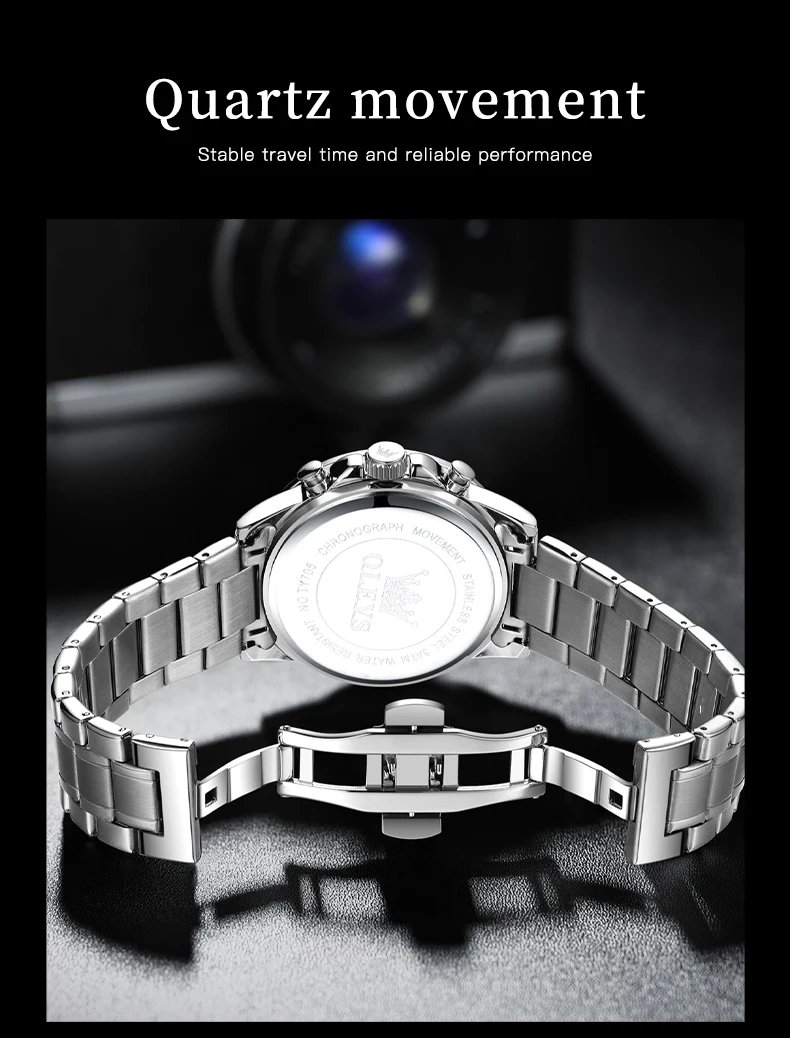 OLEVS TY705 Men's Watches Chronograph Stainless Steel Waterproof Business Multi-functional Original Exclusive Wristwatch for Men OLEVS TY705 Men's Watches Chronograph Stainless Steel Waterproof Business Multi-functional Original Exclusive Wristwatch for Men