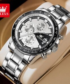OLEVS TY705 Men's Watches Chronograph Stainless Steel Waterproof Business Multi-functional Original Exclusive Wristwatch for Men