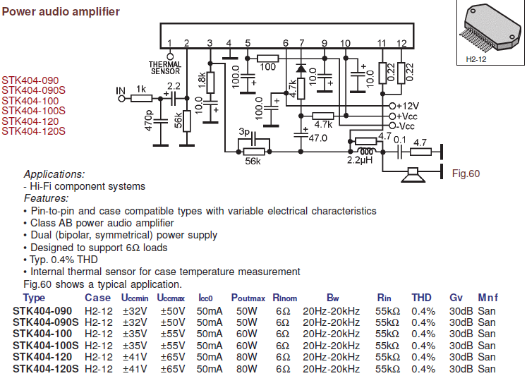 New high-power thick film STK404-120 fever level mono amplifier board finished product
